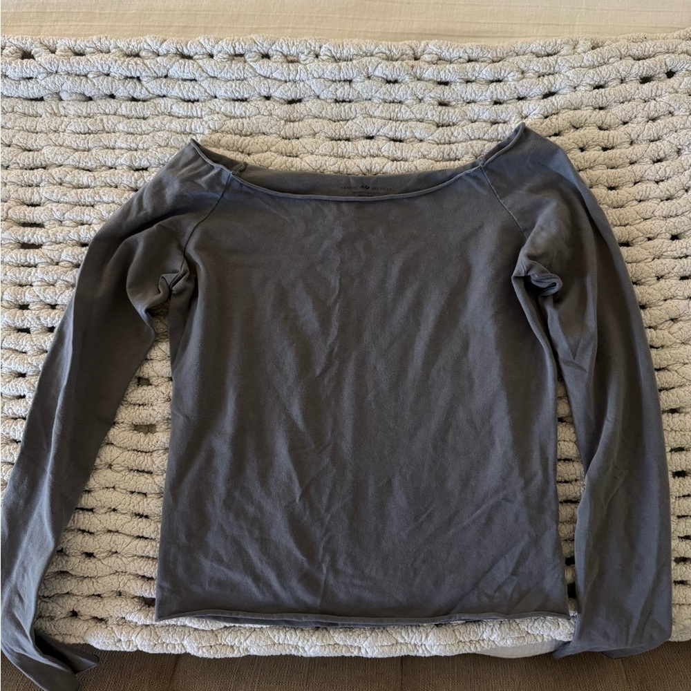 Brandy Melville Charcoal Long Sleeve Top